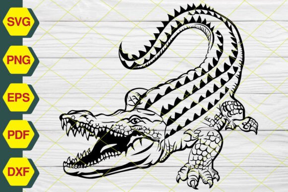 Alligator SVG, Crocodile SVG EP264 Graphics & Illustrations
