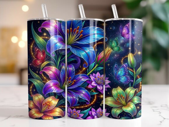 Butterfly Floral Glow Tumbler Wrap: Brand Graphics Review