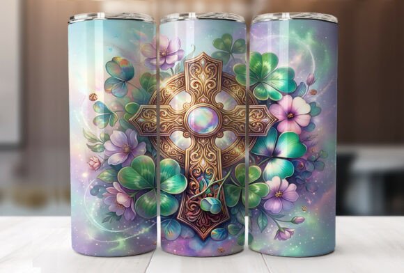 Celtic Cross Shamrock Tumbler Wrap Graphics Review