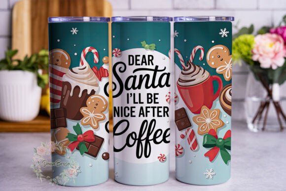Christmas Coffee Delight 20oz: Tumbler Wrap Graphics