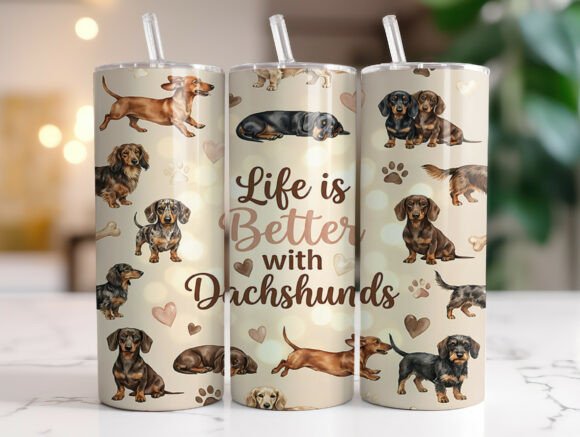 Cute Dachshund Life Graphics: Tumbler Wraps Review