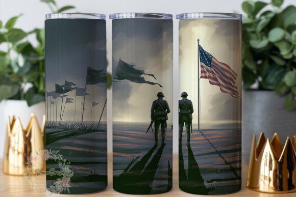 Dramatic Patriotic Landscape 20oz Tumble Graphics