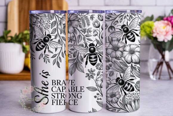 Empower Bee Floral Tumbler Wrap: Graphics & Branding Review