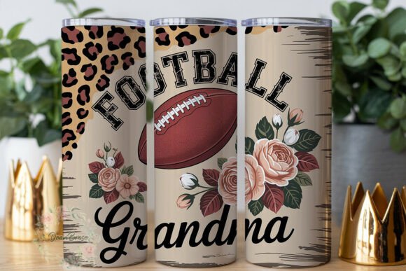 Football Grandma 20oz Tumbler Wrap Graphics