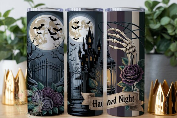Gothic Haunted Night 20oz Tumbler Wrap Graphics