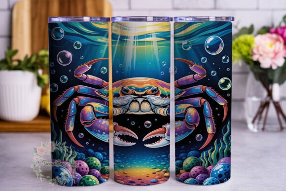 Iridescent Ocean Crab Graphics for Tumbler Wraps Review