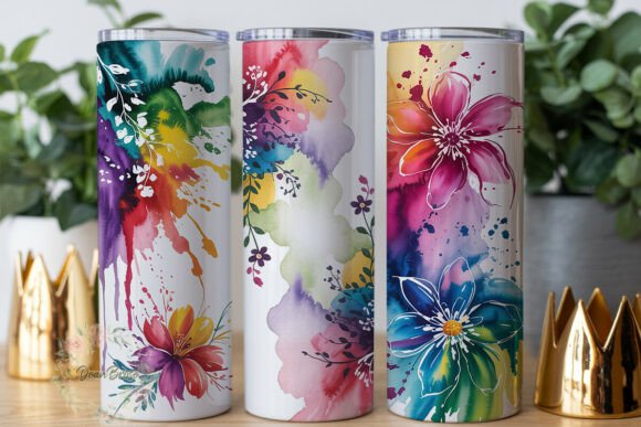 Recipe for Mom Floral Watercolor Tumbler Graphics