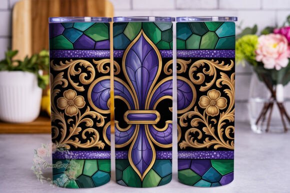 Royal Fleur De Lis Stained Glass: Graphics & Tumbler Wraps Review