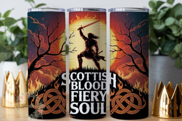 Scottish Warrior 20oz Tumbler Wrap Graphics