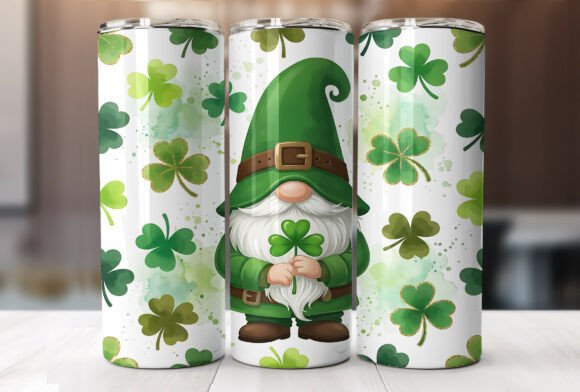 Shamrock Gnome Tumbler Wrap: Graphics for Local Branding