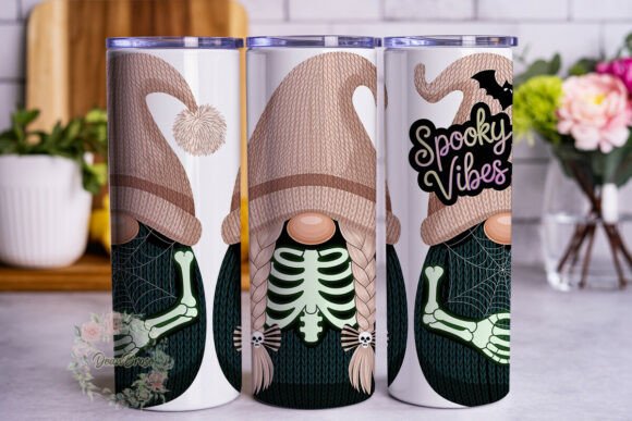 Spooky Vibes Gnome Graphics for Tumbler Wraps