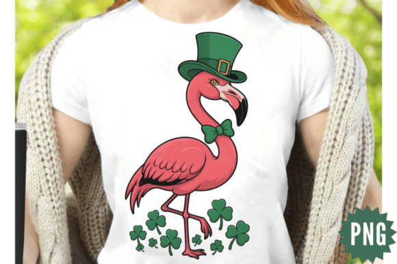 St Patrick’s Day Flamingo Sublimation Cl