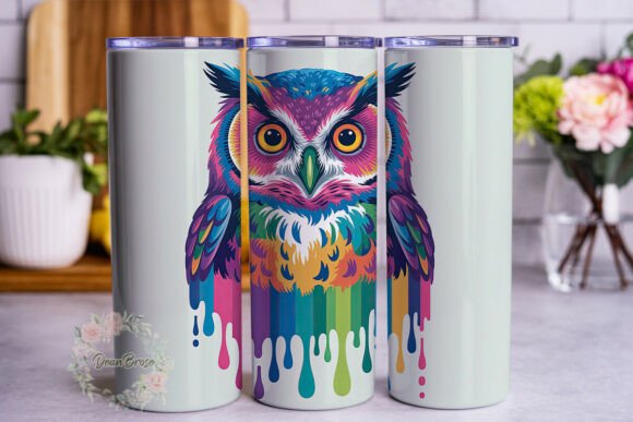 Vibrant Owl Art Graphics for Tumbler Wraps Review
