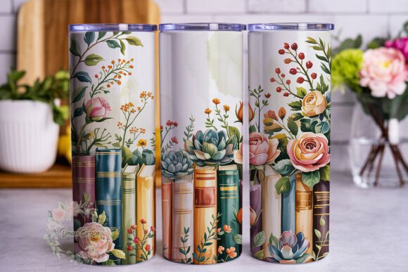 Vintage Books Floral Tumbler Wrap: Graphics Review for Tumbler Wraps