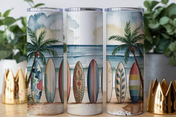 Vintage Surfboards Beach 20oz Wrap Graphics